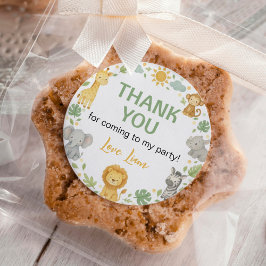 Wild One Safari Birthday ラウンドシール