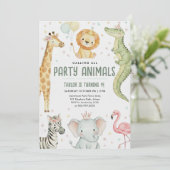 Wild One Safari Boy Birthday Party 招待状 (スタンド正面)