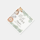 Wild One Safari Boy's 1st Birthday スタンダードカクテルナプキン (角)