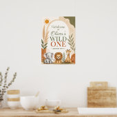 Wild One Safari First Birthday ポスター (キッチン)