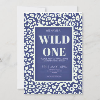 Wild One Safari First Birthday Invitation 招待状