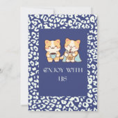 Wild One Safari First Birthday Invitation 招待状 (裏面)