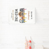 Wild One Safari First Birthday – Jungle Animal  横断幕 (インサイチュ)