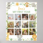 Wild One Safari First Year Photo Milestone ポスター (正面)