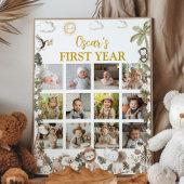 Wild One Safari First Year Photo Milestone ポスター