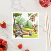 Wild One Safari Jungle Animal Paper Napkins – 1st  スタンダードカクテルナプキン (インサイチュ)