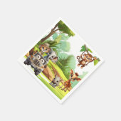 Wild One Safari Jungle Animal Paper Napkins – 1st  スタンダードカクテルナプキン (角)