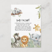 Wild One Safari Jungle Animals Boy Baby Shower  En エンクロージャーカード (正面)