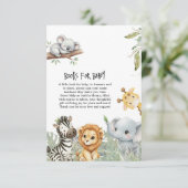 Wild One Safari Jungle Animals Boy Baby Shower  En エンクロージャーカード (スタンド正面)