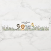 Wild One Sweet Safari Jungle baby shower ペットボトルラベル (シングルラベル)