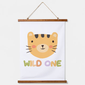 Wild One Tiger Baby Nursery  吊り下げ型タペストリー