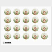 Wild One Tropical Jungle Baby Shower Favor ラウンドシール (シート)