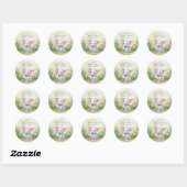 Wild One Tropical Jungle Baby Shower Favor ラウンドシール (シート)