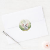 Wild One Tropical Jungle Baby Shower Favor ラウンドシール (封筒)