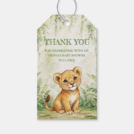 Wild One Tropical Jungle Baby Shower Thank You ギフトタグ