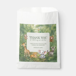 Wild One Tropical Jungle Baby Shower Thank You フェイバーバッグ