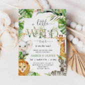 Wild One Tropical Jungle Boho Safari Baby Shower 招待状