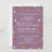  Wild One Wild Flowers Floral Baby Shower 招待状 (正面)