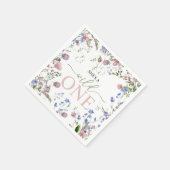 Wild One Wildflower Birthday Napkins スタンダードカクテルナプキン (角)