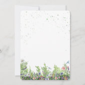 Wild One Woodland Creatures Baby Shower 招待状 (裏面)