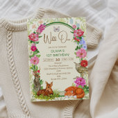 Wild One Woodland Floral Butterfly Animals 招待状