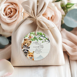 Wild One Woodland Wildlife Baby Shower Favor Gift  フェイバータグ