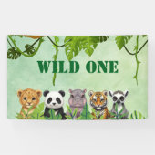 Wild One, Zoo Animal 1st Birthday Banner 横断幕 (横)