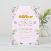 Wild & Onederful Floral Birthday Invitation 招待状 (スタンド正面)
