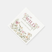 Wild & Onederful Wildflower 1st Birthday Party スタンダードカクテルナプキン (角)