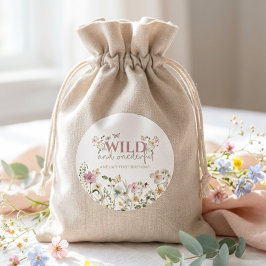 Wild & Onederful Wildflower 1st Birthday Party ラウンドシール