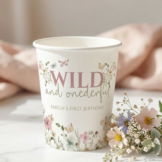 Wild & Onederful Wildflower 1st Birthday Party 紙コップ