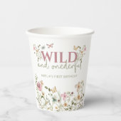 Wild & Onederful Wildflower 1st Birthday Party 紙コップ (正面)