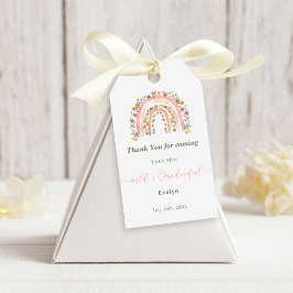 Wild & Onederful Wildflower Rainbow 1st Birthday ギフトタグ