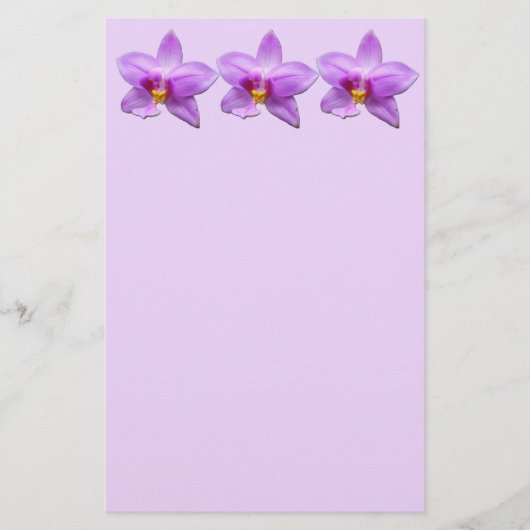Wild Orchid Purple Tropical Flower 便箋 (正面)