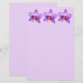 Wild Orchid Purple Tropical Flower 便箋 (正面/裏面)