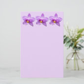 Wild Orchid Purple Tropical Flower 便箋 (スタンド正面)