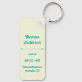 Wild Pastel with Teal in Color Blocks キーホルダー (裏面)