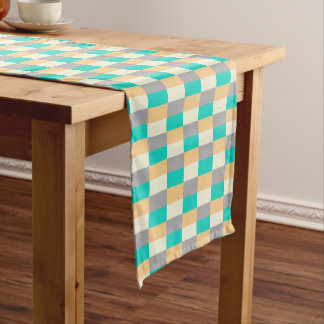 Wild Pastel with Teal in Color Blocks ショートテーブルランナー