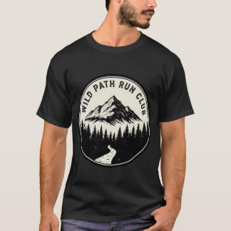 Wild Path Run Club - ビンテージトレイルランニングと山 Tシャツ