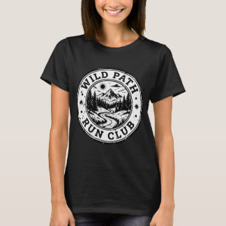 Wild Path Run Club - ビンテージトレイルランニングと山 Tシャツ