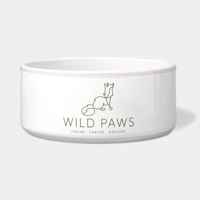 Wild Paws セラミックペットボウル (大) ボウル (正面)