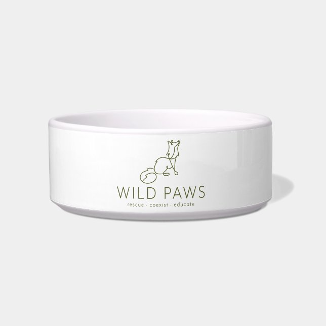 Wild Paws セラミックペットボウル (M) ボウル (正面)