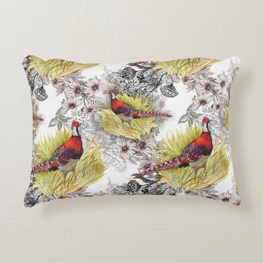 Wild Pheasant  アクセントクッション (正面)