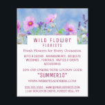 Wild Pink Floral, Floristry Advertising チラシ<br><div class="desc">Wild Pink Floral,  Floristry Advertising Flyer by The Business Card Store.</div>