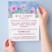 Wild Pink Floral, Floristry Advertising チラシ (手)