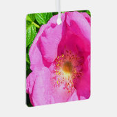 Wild Pink Rose Photo Trust in the Lord Bible Verse メタルオーナメント (正面右)