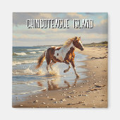 Wild Pony in Chincoteagueアイランドバージニア旅行 マグネット (正面)