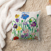 Wild Poppyカラフルとおもしろい クッション (ブランケット)