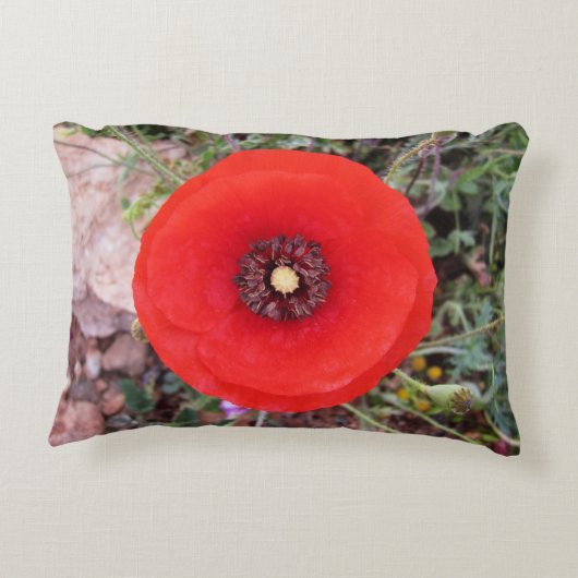 Wild Poppy Accent Pillow アクセントクッション (裏面)