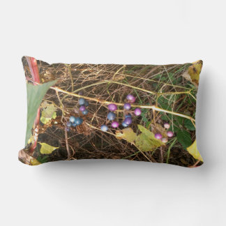 Wild Porcelain Berry Vine In Nature Throw Pillow ランバークッション
